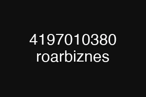 4197010380 roarbiznes